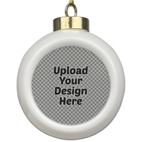 Custom Ceramic Ball Ornament (Upload Your Own)