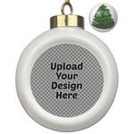 Ceramic Ball Ornament - Christmas Tree (Upload Your Own)
