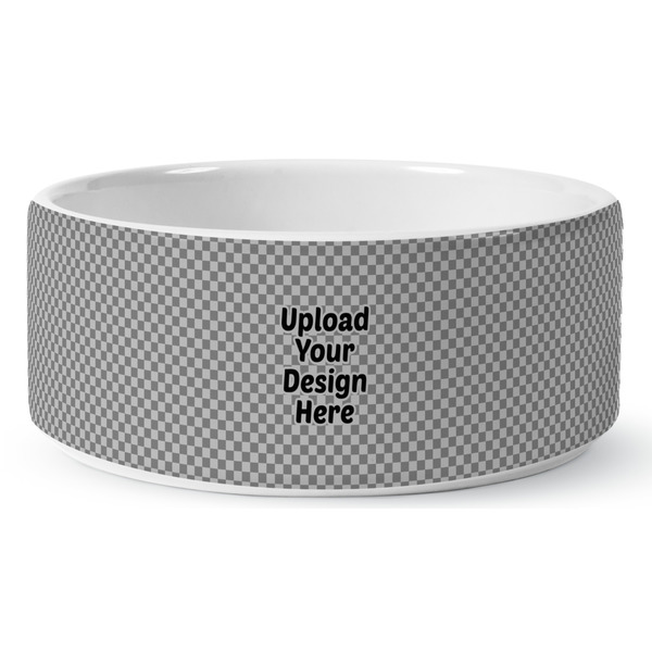 Upload Your Own Ceramic Dog Bowl - Medium - Front