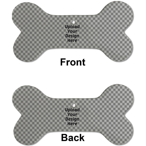 Upload Your Own Ceramic Flat Ornament - Bone Front & Back (APPROVAL)