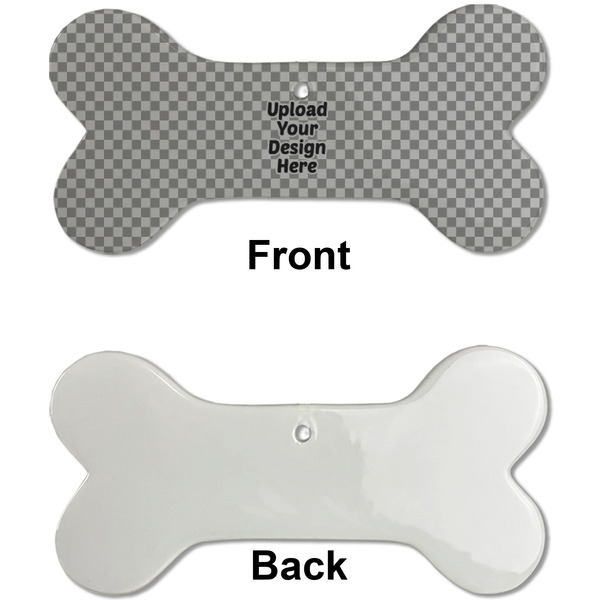 Upload Your Own Ceramic Flat Ornament - Bone Front & Back Single Print (APPROVAL)