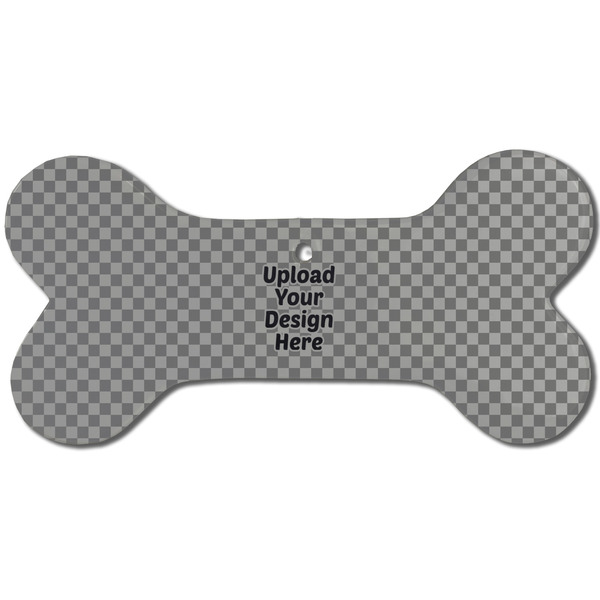 Upload Your Own Ceramic Flat Ornament - Bone Front