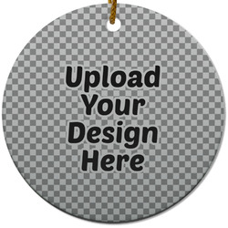 Round Ceramic Ornament (Upload Your Own)