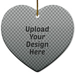Heart Ceramic Ornament (Upload Your Own)