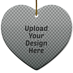 Heart Ceramic Ornament (Upload Your Own)