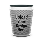 Ceramic Shot Glass - 1.5 oz - Two Tone - Single (Upload Your Own)