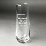 Champagne Flute - Stemless - Laser Engraved - Single (Upload Your Own)