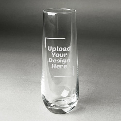 Champagne Flute - Stemless - Laser Engraved (Upload Your Own)