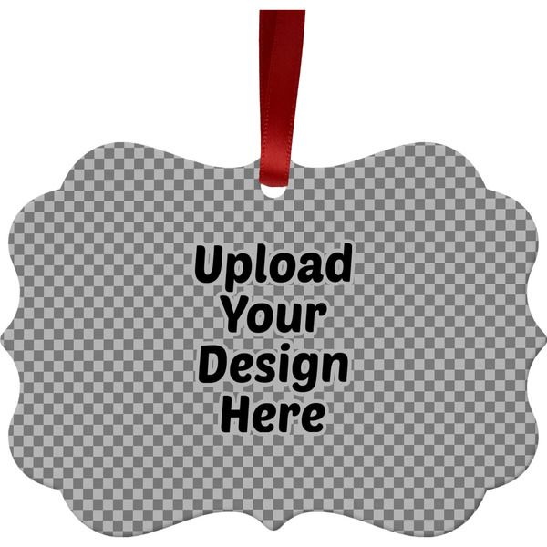 Custom Metal Frame Ornament - Double-Sided (Upload Your Own)