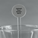 7" Round Plastic Stir Sticks - Clear (Upload Your Own)