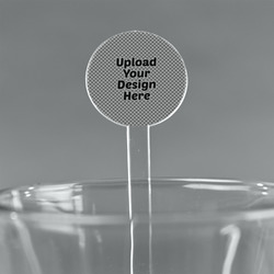 5.5" Round Plastic Stir Sticks - Clear (Upload Your Own)