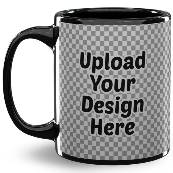 Custom 11 oz Coffee Mug - Black (Upload Your Own)