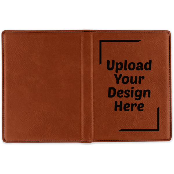 Upload Your Own Cognac Leather Passport Holder Outside Single Sided - Apvl