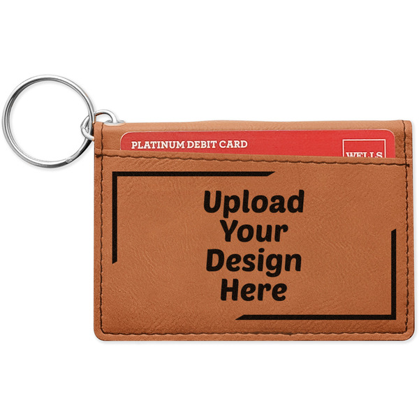 Custom Leatherette Keychain ID Holder - Single-Sided (Upload Your Own)