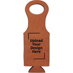 Leatherette Wine Tote (Upload Your Own)