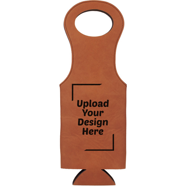 Custom Leatherette Wine Tote (Upload Your Own)