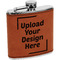 Leatherette Wrapped Stainless Steel Flask (Upload Your Own)