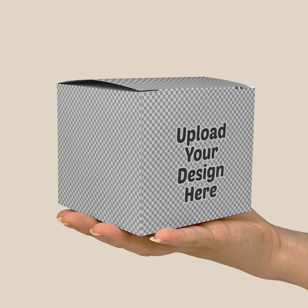 Upload Your Own Cube Favor Gift Box - Scale View