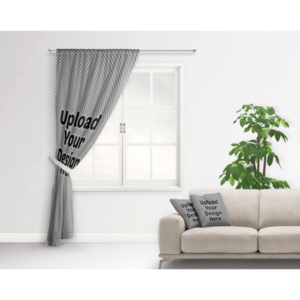 Upload Your Own Curtain With Window and Rod - in Room Matching Pillow