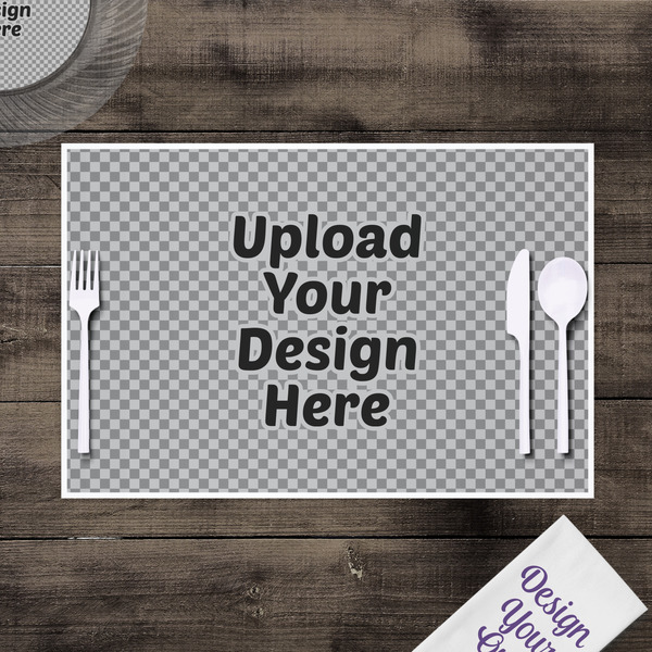 Upload Your Own Disposable Paper Placemat - In Context