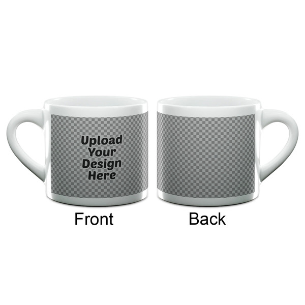Upload Your Own Double Shot Espresso Cup - Single - Front & Back
