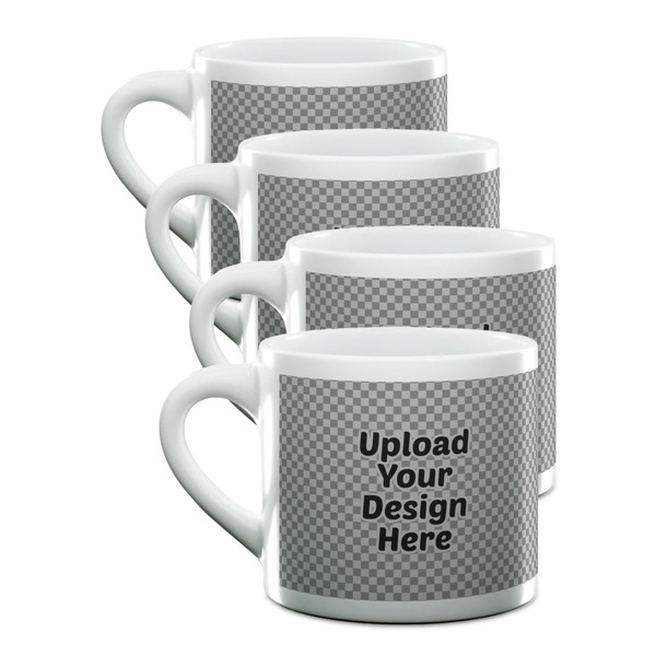 Custom Double Shot Espresso Cups - Set of 4 (Upload Your Own)