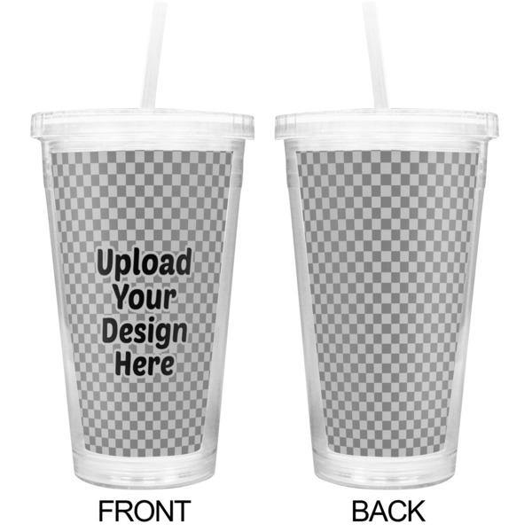 Upload Your Own Double Wall Tumbler with Straw - Approval
