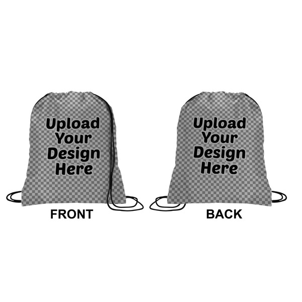 Upload Your Own Drawstring Backpack Front & Back Small