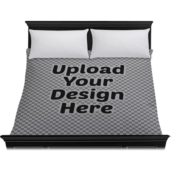 Upload Your Own Duvet Cover - King - On Bed - No Prop