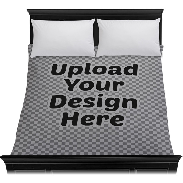 Upload Your Own Duvet Cover - Queen - On Bed - No Prop
