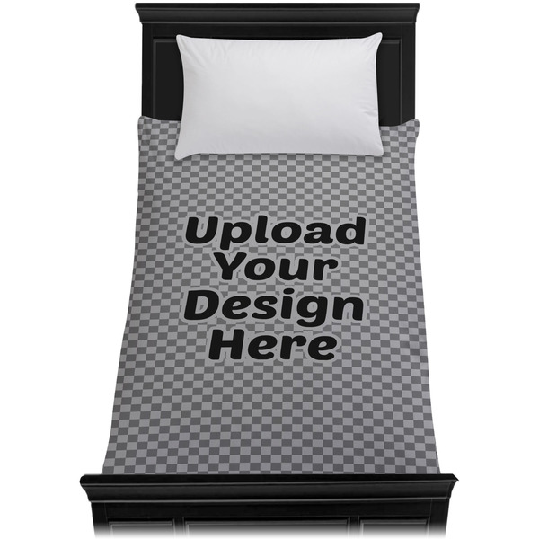 Upload Your Own Duvet Cover - Twin - On Bed - No Prop