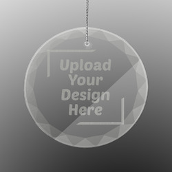 Engraved Glass Ornament - Round (Upload Your Own)