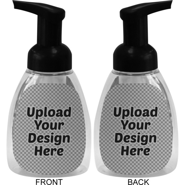 Upload Your Own Foam Soap Bottle - Black - Front & Back