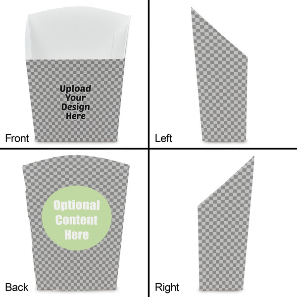 Upload Your Own French Fry Favor Box - Front & Back View