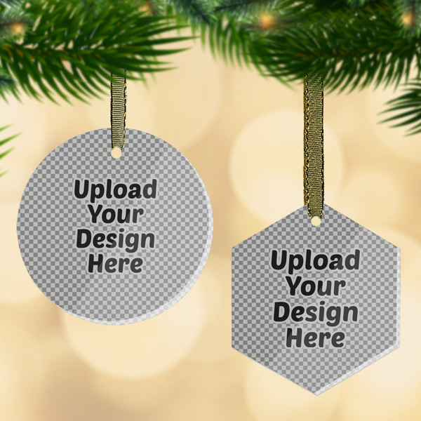 Custom Flat Glass Ornament (Upload Your Own)