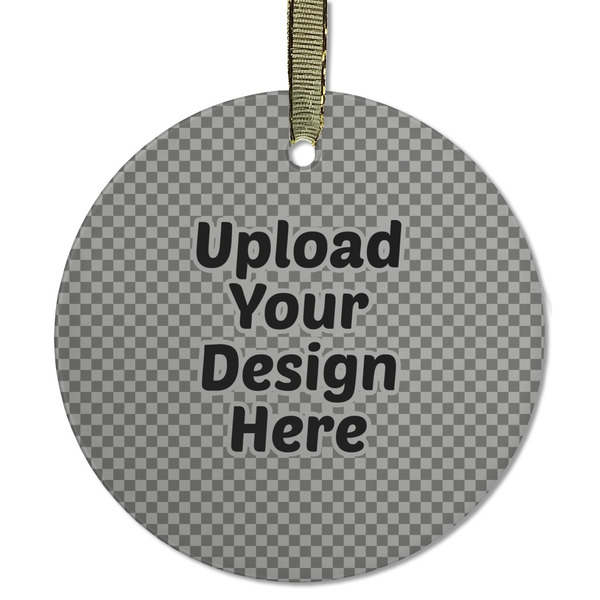 Upload Your Own Frosted Glass Ornament - Round
