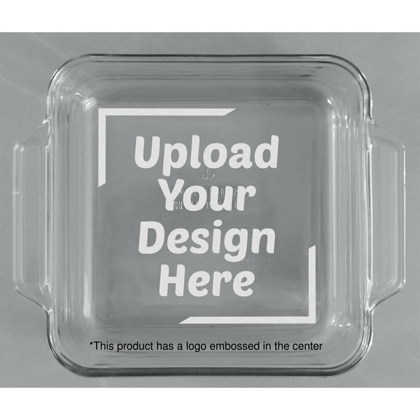 Upload Your Own Glass Cake Dish - 8"x8" - Approval
