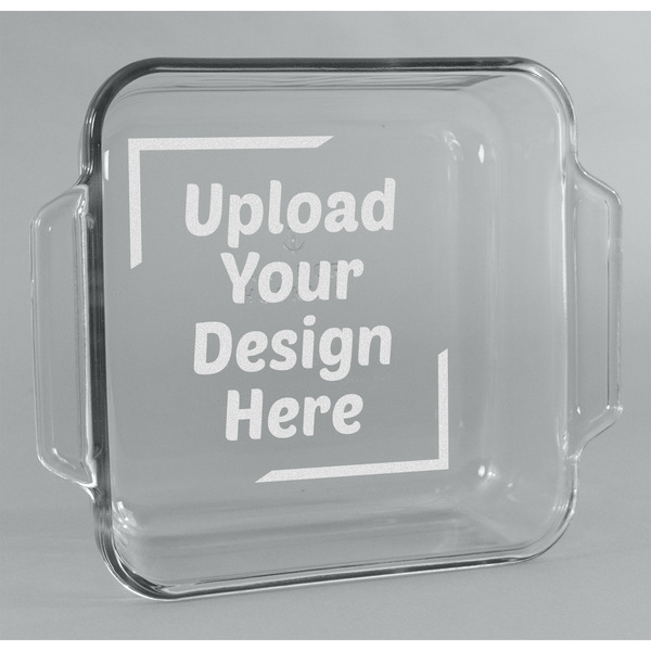 Custom Glass Cake Dish - 8in x 8in (Upload Your Own)