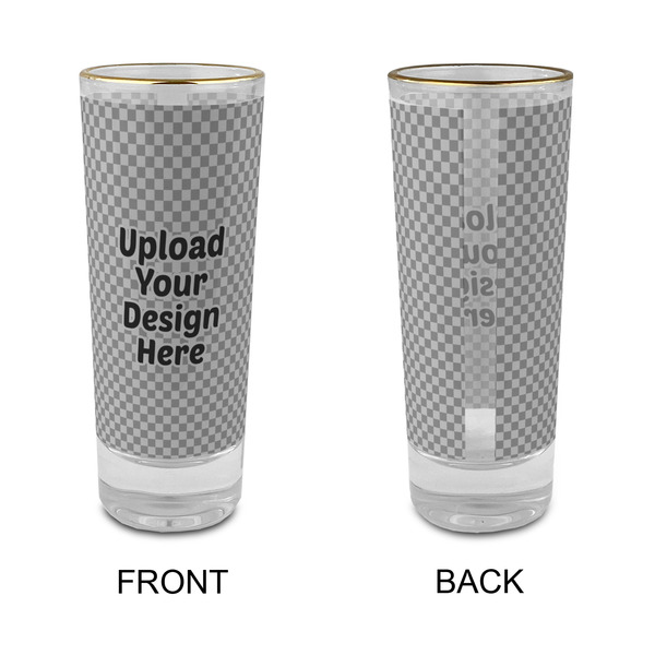 Upload Your Own Glass Shot Glass - 2oz - Single - Front & Back