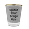 Glass Shot Glass - 1.5 oz - with Gold Rim - Single (Upload Your Own)