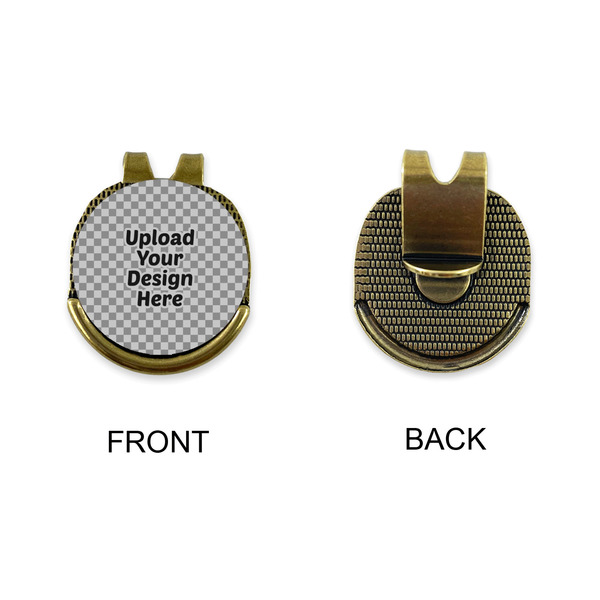 Upload Your Own Golf Ball Hat Clip Marker - Apvl - GOLD