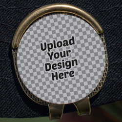 Golf Ball Marker - Hat Clip - Gold (Upload Your Own)