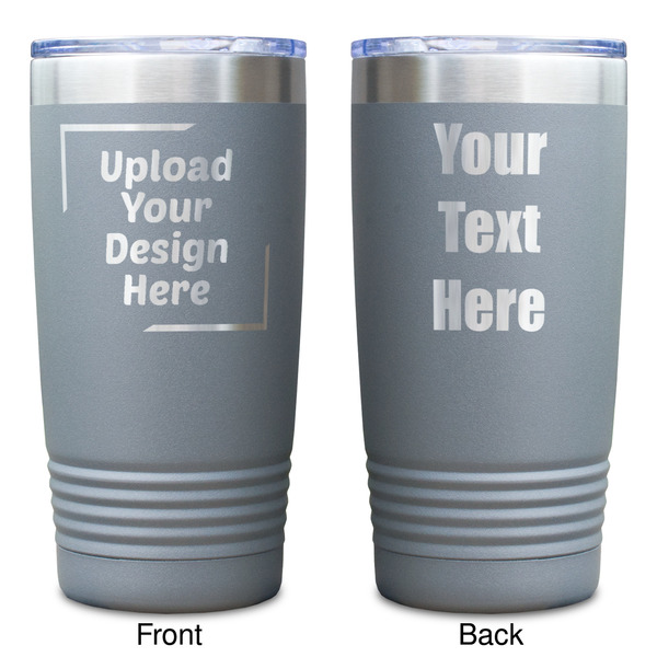 Upload Your Own Gray Polar Camel Tumbler - 20oz - Double Sided - Approval