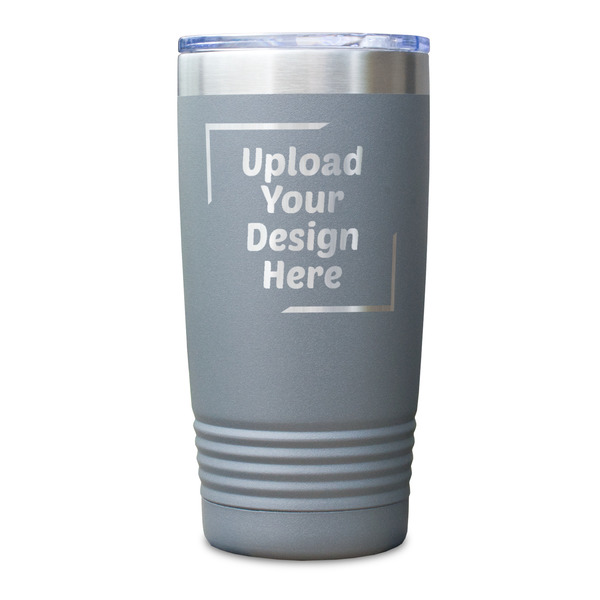 Upload Your Own Gray Polar Camel Tumbler - 20oz - Single Sided - Approval