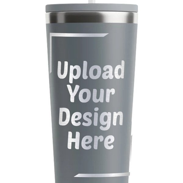 Upload Your Own Grey RTIC Everyday Tumbler - 28 oz. - Close Up