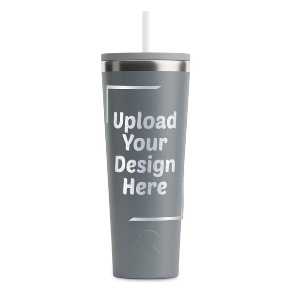 Upload Your Own Grey RTIC Everyday Tumbler - 28 oz. - Front