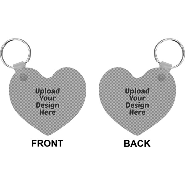 Upload Your Own Heart Keychain (Front + Back)