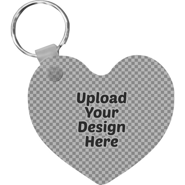 Custom Heart Plastic Keychain (Upload Your Own)
