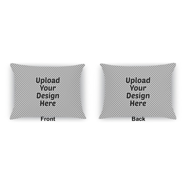 Upload Your Own Indoor Rectangular Burlap Pillow (Front and Back)