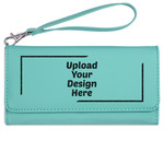 Ladies Leatherette Wallet - Laser Engraved - Teal (Upload Your Own)